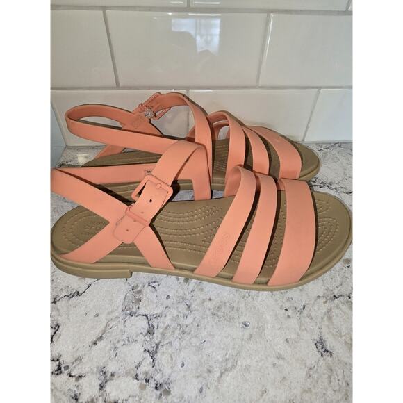 Crocs Tulum Coral Strappy Sandals Women’s Size US 9 - Picture 1 of 7